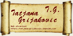 Tatjana Grijaković vizit kartica